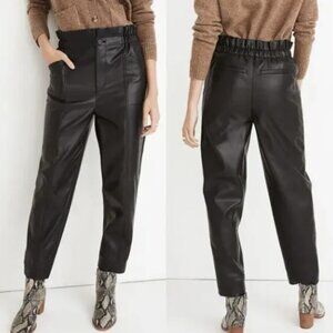 Madewell Vegan Leather Paperbag Pants Size 2